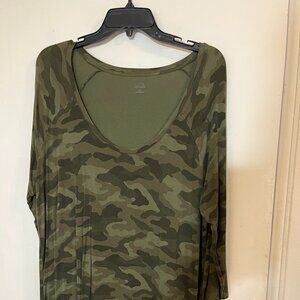 A.N.A.  Camo Shirt Size XL 3/4 Sleeve